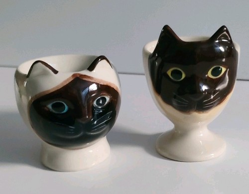 Quail siamese cats head - quail, egg
