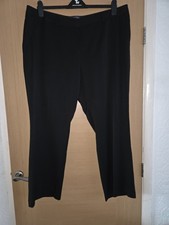 Ladies M&S Black Bootleg Trousers Size 20 Short