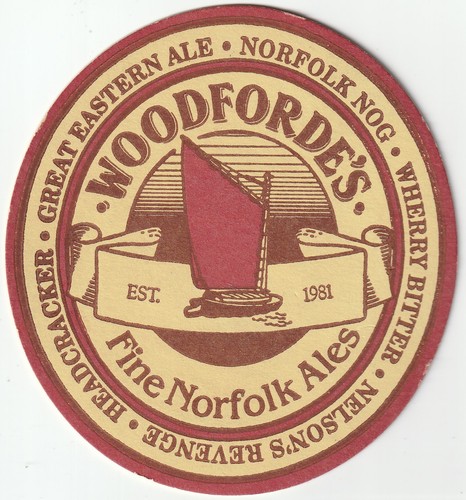 Beer mat woodforde ales - -,