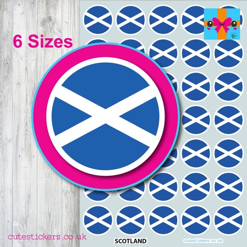 Round scotland scottish flag - scotland,