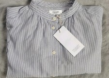 Toast Women's 100% Cotton, Striped Grandad Collar Shirt BNWT size 12 immaculate
