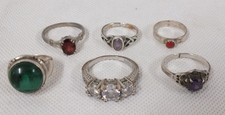 925 Silver Rings x 6 Job Lot Bundle  20.02g (Hol)