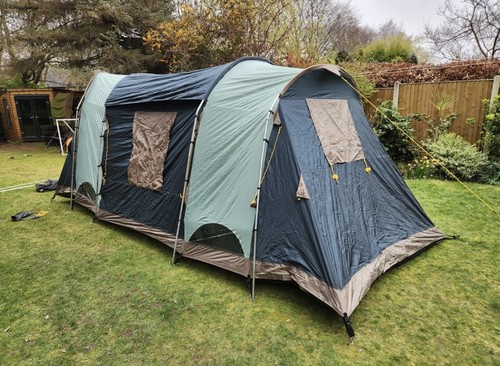 Man camping tent - man, with