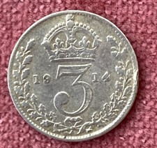 1914 Silver Threepenny Piece