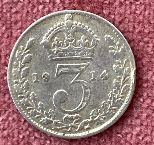1914 silver threepenny - 1914,