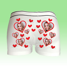 Personalised Love Hearts Photo Men's Boxers - Funny Rude Novelty Joke Gifts