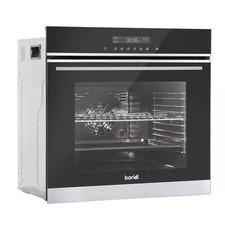 Baridi DH200 Fan Assisted Single Electric Oven, 10 Function, 72L, Black A