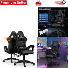 Faux leather gaming chair with - faux,