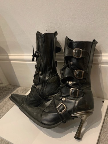 New rock black leather - rock,