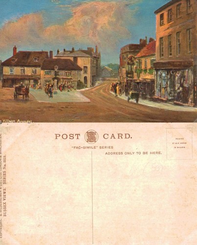 Vintage postcard the village - vintage,