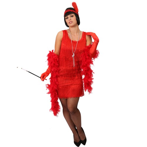 Ladies red deluxe - deluxe, flapper