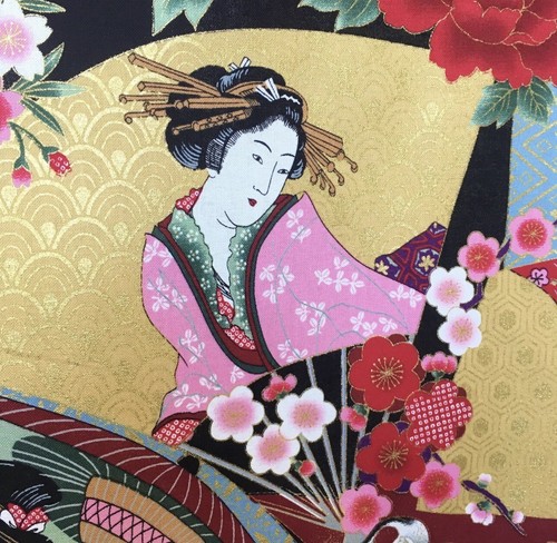 Geisha fabric japanese ladies - japanese,