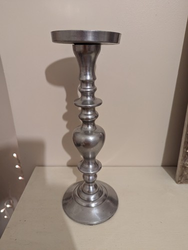 Large silver candle - large,