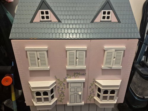 Elc pink wooden dollhouse - #pink, #wooden