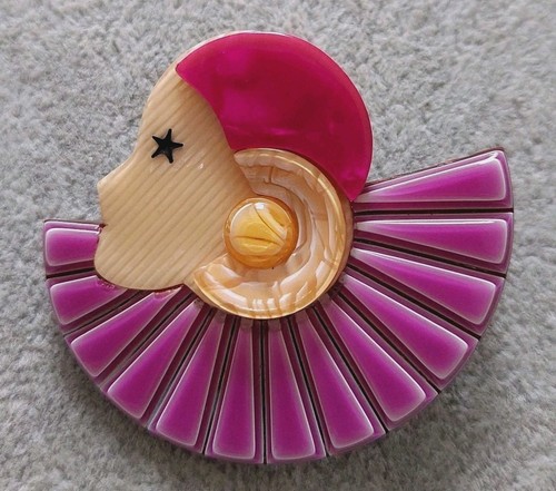 Lea stein genuine brooch - stein, brooch.