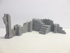 O gauge 1:43 scale derelict church / abbey / castle ruins L-shaped walls section