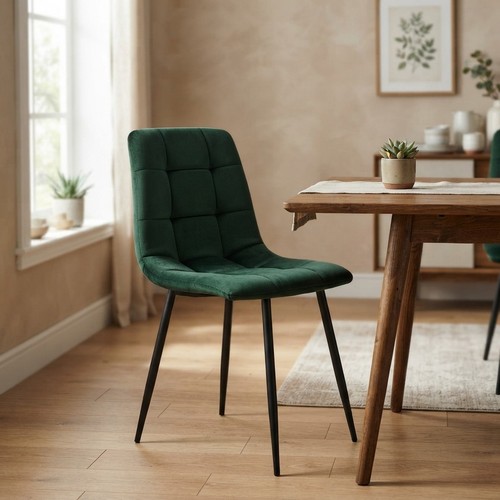 Elegant green velvet - green, dining