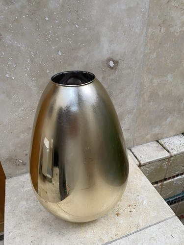 Gold mirror glass - glass, flower