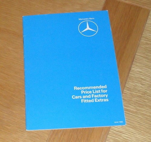 Mercedes price guide 1986 - price,