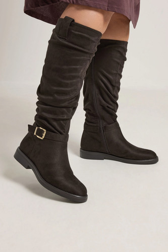 Women brown faux suede - women's,