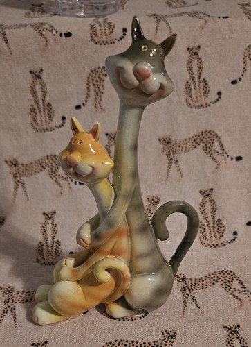 Vintage whimsical hugging cat - vintage,