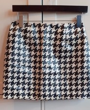 Vintage Patrick Cox Wannabe Monochrome Vinyl Mini Skirt Size 14
