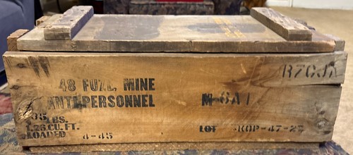 Vintage wooden military crate - vintage,