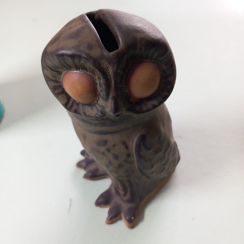 Tremar pottery owl money - pottery,