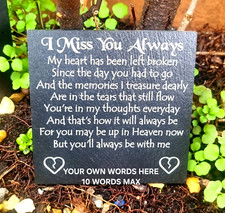MISS YOU memorial plaque