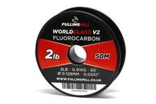 Fulling Mill Fluorocarbon Line World Class V2 Tippet Leader Durable Tackle - 50m