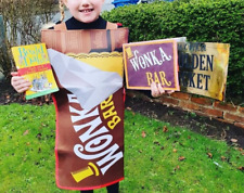 AMSCAN WORLD BOOK DAY CHARLIE & THE CHOCOLATE FACTORY WONKA BAR COSTUME AGE 8-12