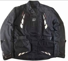 Yorkmoto Waterproof CE Motor cycle Jacket LARGE Black Road Motor bike