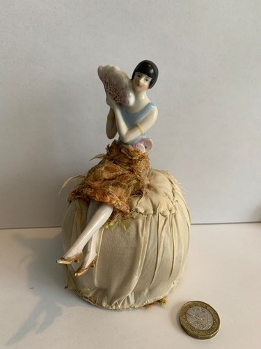 Antique half doll tiny - antique,