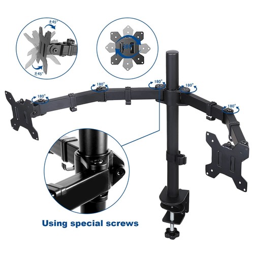 Dual monitor arm desk mount - monitor,