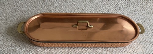 Vintage copper fish kettle - vintage, /