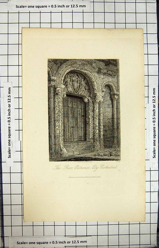 Original old antique print - original,