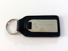 GENUINE VOLKSWAGEN MAIN DEALER CAR KEY FOB KEY RING LEATHER & METAL WIGAN