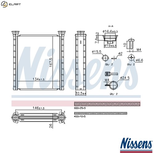 Heat exchanger interior - heat,