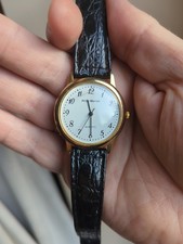 Vintage Philip Mercier 18K Gold ElectroPlated Mens Quartz Watch E1205-4136