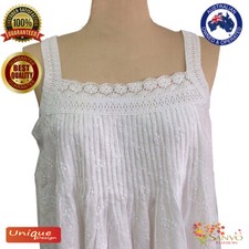 Womens White 100% Cotton