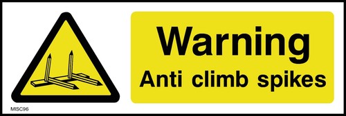 Warning anti climb - warning,