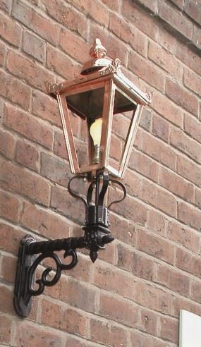 New copper wall lantern - lantern, on