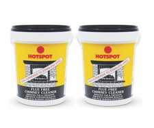 Flue Free Chimney Cleaner Hotspot 750g Removes Tar Creosote Deposits x Pack of 2