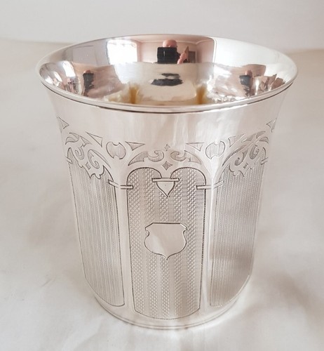 Antique russian silver beaker - russian,