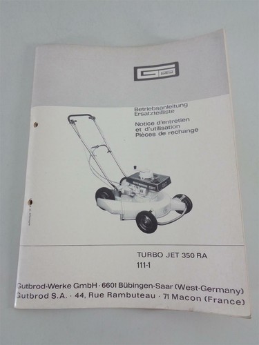 Operating instructions parts - operating,