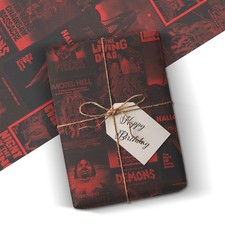 Classic Horror Films Gift Wrap