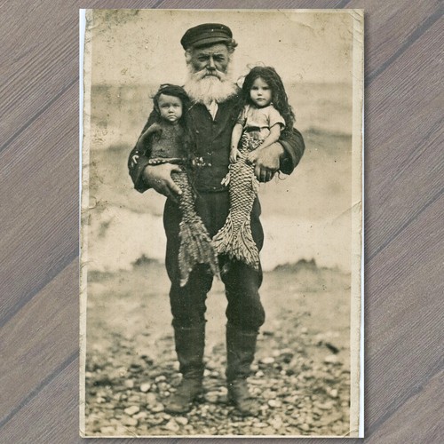 Postcard old sailor - old,