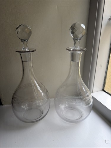 Pair antique glass - of,