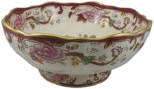 Mason's Ironsotone Mandalay Red Footed Bowl England
