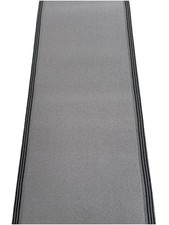 Grey Loop Pile Stair Runner. 6.80m X 0.72m. 100% With stripe Border. RRP £1290